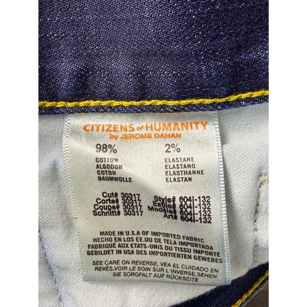 Citizens of Humanity Sid Jeans Mens 42 Dark Wash Straight Leg Made USA Denim - Picture 2 of 15